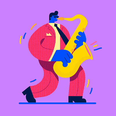 Saxophone Player adobe illustrator illustrator playing saxophone