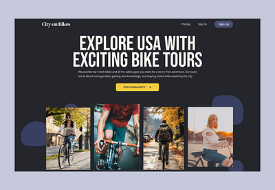 City on Bikes branding graphic design landing page motion graphics ui uiux deigning web designing