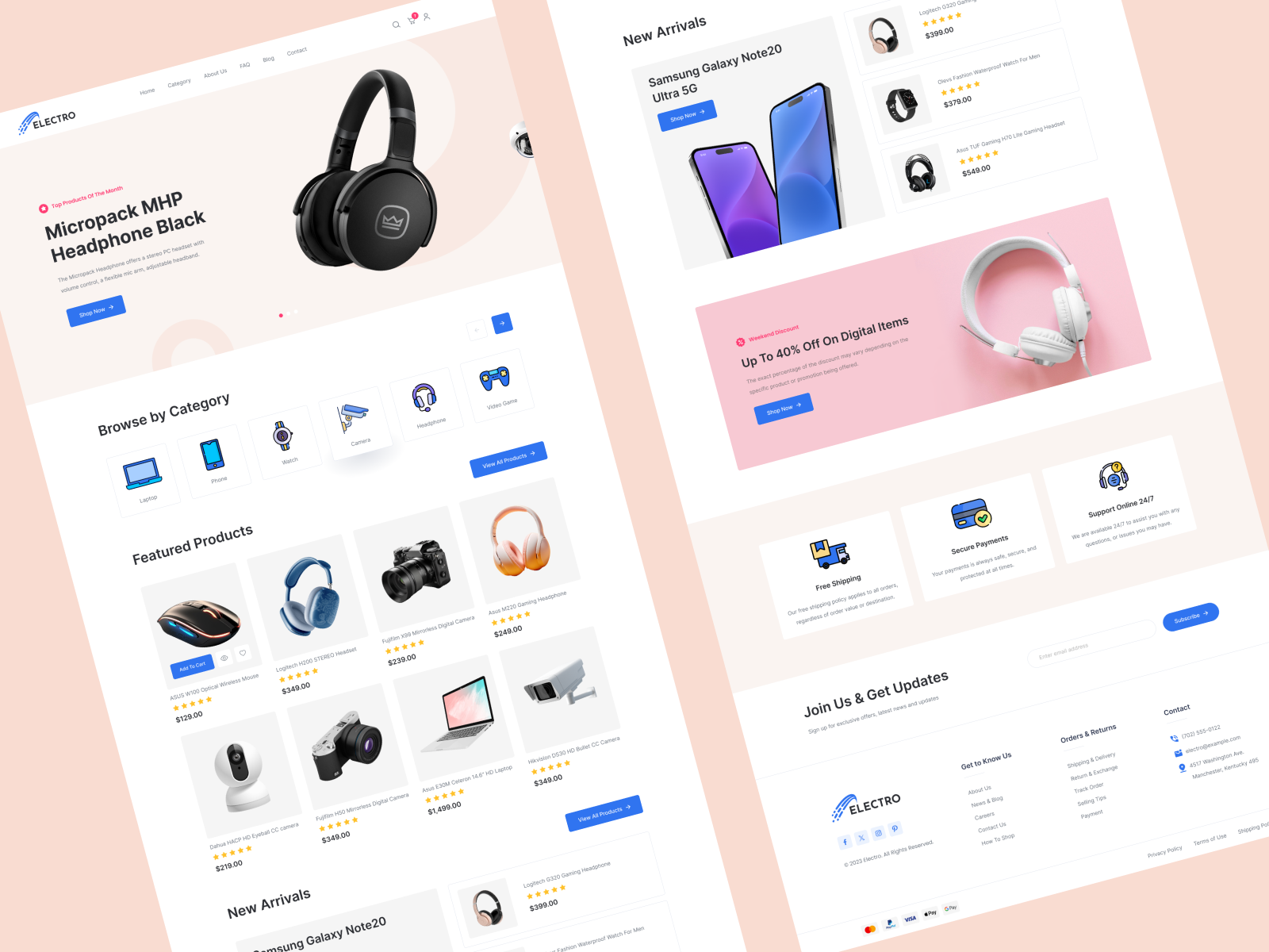 ECommerce Landing Page by Ismail Hossain on Dribbble