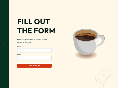 Custom order request design coffee contact contact form contact us custom order dailyui dailyui028 dailyuichallenge design drinks ecommerce ecommerce design form design graphic design illustration landing page order request request order ui ui design