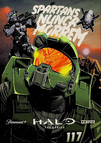 Halo Season Two X Butcher Billy event games halo narrative paramount posters robots tv war