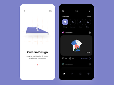 Etsy-type platform app ecommerce fashion ios minimalistic mobile app shop store ui