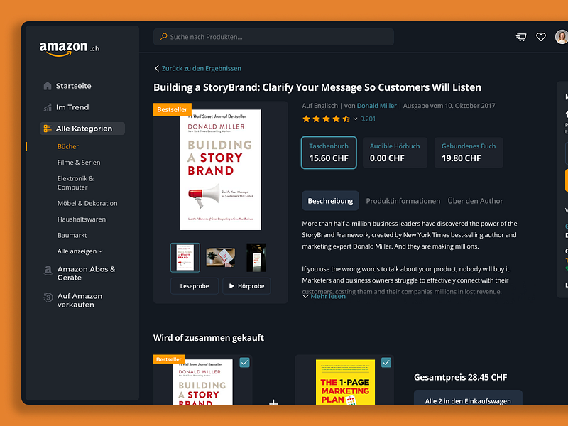 Amazon Redesign Dark Mode amazon dark mode design e commerce redesign ui user interface ux