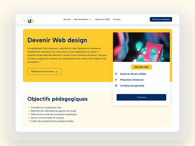 🚀 Maquette présentation de Formation Innovante ! 📚✨ formation presentation ui website work