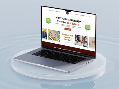 YorubaLessons Hero Section language uiux web design