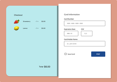 Credit Card Checkout - #002 card information checkout credit card checkout credit card checkout page daily ui dailyui day2 grocery shopping interactive design payment payment page ui ui ux web and mobile design