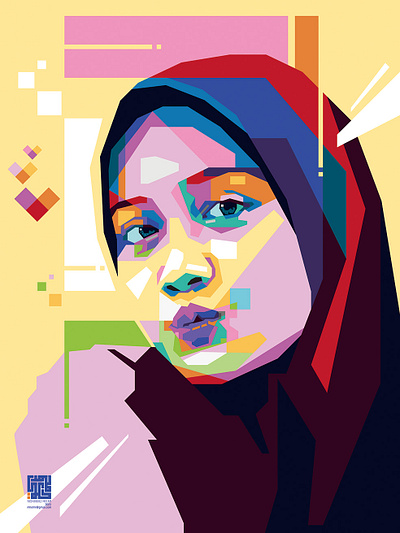 Wedha's Pop Art Portrait animation branding corporate design graphic design icon logo logo design mockup motion graphics wpap