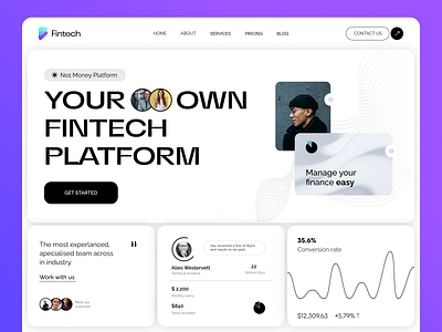 Fintech finance management website analytics animator classy designs clean designs creative designer creative web platform creative website design dashboard figma designer fintech website html landing page mobile app saas ui expert ux designer webflow website design websites wordpress