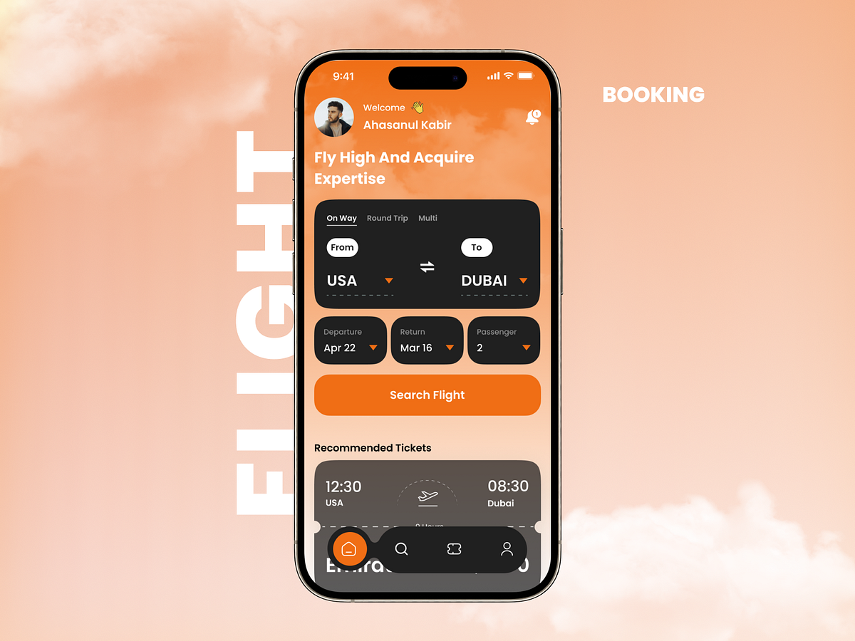 Navigating the Skies: Flight Booking Mobile App by Softvence Mobile for 