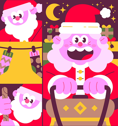 This 2023 it's time for Mamá Noel! animation character christmas enisaurus equality feminism freelance gift holiday season home duties illustration mama motion graphics papa noel present roudolf santa claus vector winter xmas