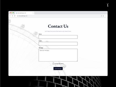 Contact Us Page for Paderiq - Real Estate Website clean contact contact us design minimal presentation presentation design real estate saas shots ui ui design ux ux design web web app web design white