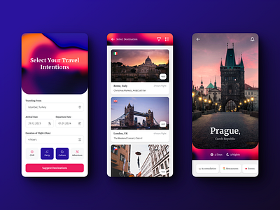 Travel Mobile App app app design booking booking app mobile mobile app mobile app design tour tourism app travel travel app travel booking traveling trip trip planner ui ui design uiux vacation vacation app