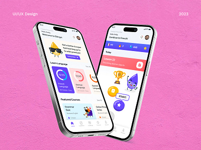 Language Learning Mobile App UI Design app design app ui app ui design app ui ux education app education app ui figma language language app design language learning app language learning app ui learning app learning app ui learning mobile app mobile app ui mobile app ui design ui ui design ux
