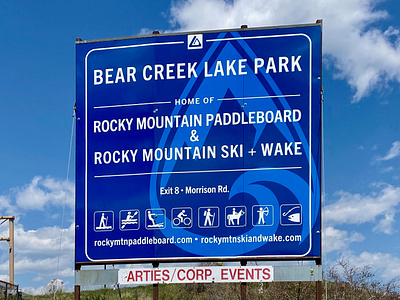 Rocky Mountain Paddleboard Sign graphic design oversize print sign