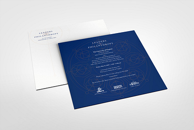 UVA Leaders in Philanthropy branding graphic design invitation print website