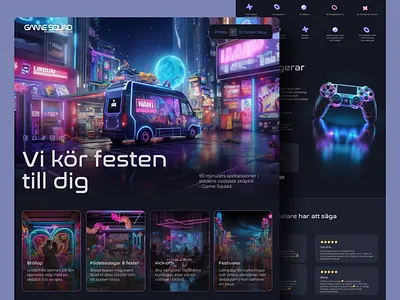 Gaming Van Website Home Page ai ui web design web development