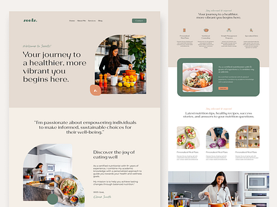 Nutritionist Website Home Page branding logo web design web development