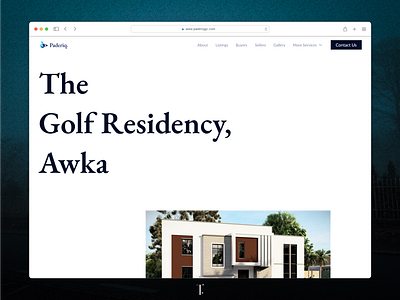 Property Page for Paderiq - Real Estate Website clean design home page presentation presentation design real estate saas shots ui ui design ux ux design web web app website