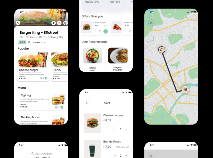 Food delivery App app design food app ui ux