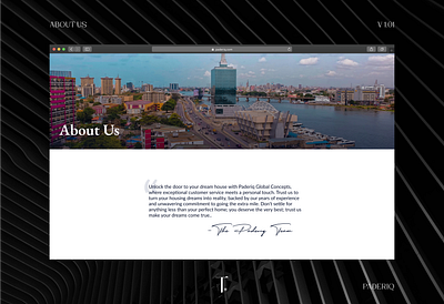 About Us Page for Paderiq - Real Estate Website about us app clean design imagery minimal presentation presentation design real estate saas shots swiss ui ui design ux ux design web website