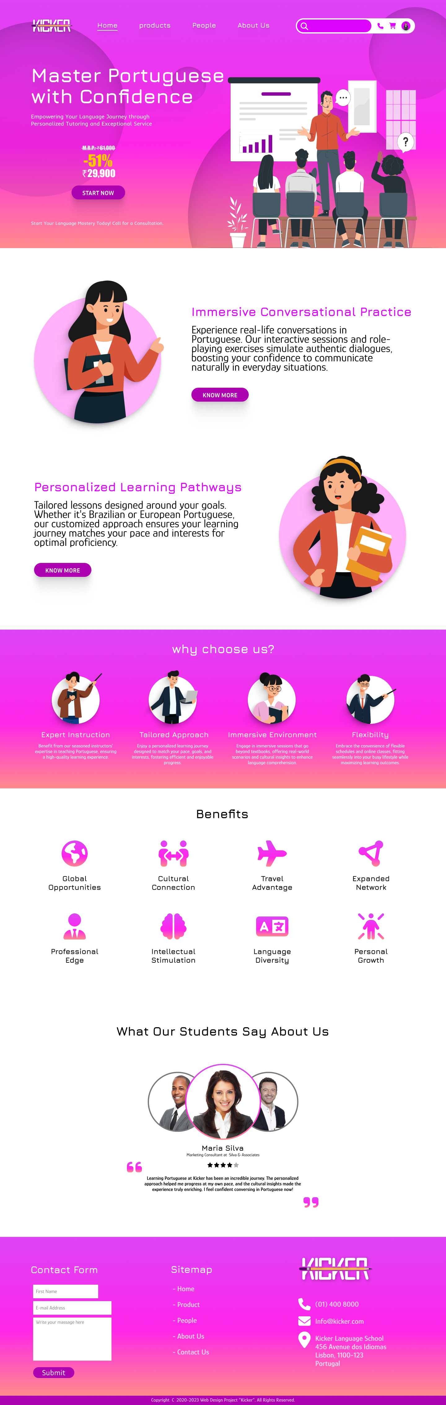 KICKER branding design graphic design landing page design logo ui uiux design webpage design