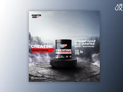 CREATINE ADVERTISMENT 3d arshdd arshddux branding logo motion graphics ui
