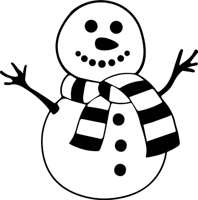 Snowman Drawing | Snowman Clipart graphic design