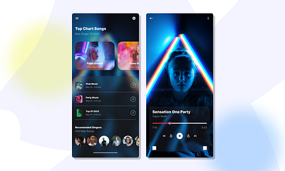 Music app design mobile app music app ui