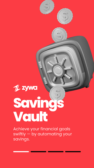 Social media stories designs, for Zywa's (YC W22) Savings Vault graphic design