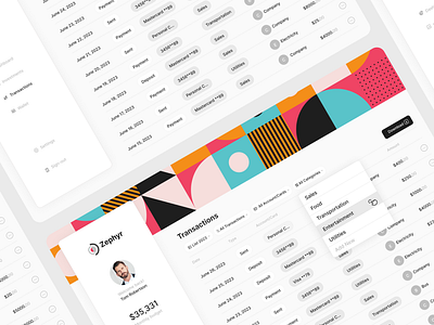 Intuitive Transaction Dashboard: Simplifying User Experience dashboard saas design graphic design presentation simplistic transaction webpage ui uiux uiux design ux