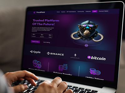 Here is my simple NFT web UI design. 3d 3d web ui animation crypto crypto currency crypto ui design crypto web ui design dark web ui motion graphics nft nft ui design nft web ui nftart nftmarketplace ui