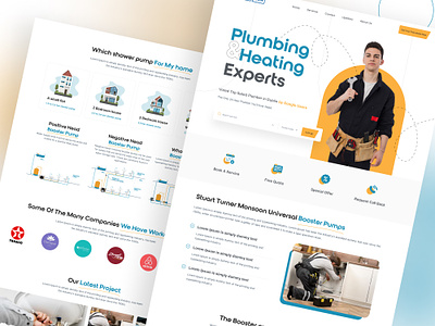 Plumbing & Heating Experts Website UIUX Design uiux design uxui design website design website uiux