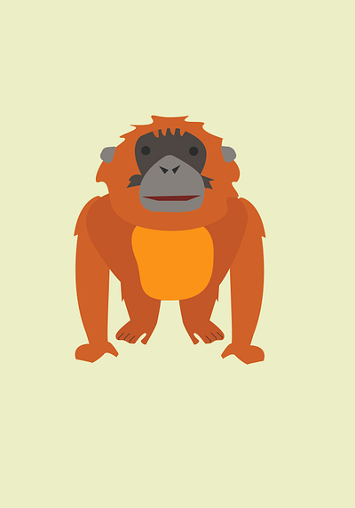 Orangutan adobeanimate animal design graphic logo monkey orangotan