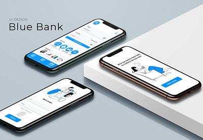 UI Design - Blue Bank aplicativo design graphic design ui ux