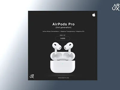 airpods pro simple social media post design 3d animation branding graphic design logo motion graphics ui