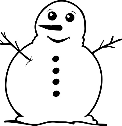 Snowman SVG | Happy snowman clipart