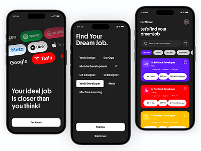 Mobile App - Job Portal 🚀 daily ui job job finder job portal mobile app mobile design ui