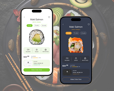 sushi!!! app design food app foood mobile app mobile food mobile ui resturant app resturant design resturant ui seafood sushi ui design ui ux