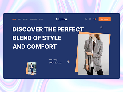 Fashion Website Design branding design e commerce fashion freelancedesigner landingpage product productdesign ui uidesign ux webdesignservice