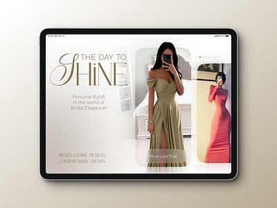 The Day to Shine app bribe concept dailyui design dress interface shine site sketch ui ux ux design wedding wedding dress woman