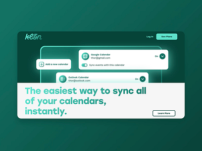 Klōn Calendar Details app brand identity calendar emerald graphic design green illustrations interface klōn lo fi logo saas technology ui uiux ux web design web designer webapp wordmark