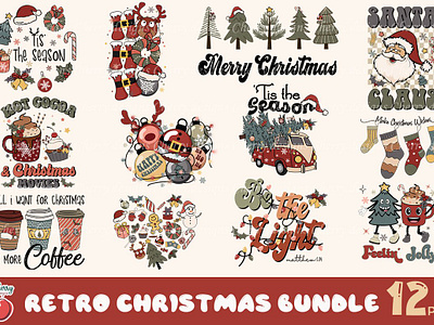 Retro Christmas Bundle 12 PNG Files bundle holly svg christmas cheetah christmas design christmas drink svg christmas gnome svg christmas svg christmas svg bundle christmas vacation cozy christmas svg funny christmas svg holly jolly svg jingle bell rockin jolly mama svg merry christmas svg retro christmas svg santa claus svg santa svg svg bundle tis the season vintage christmas