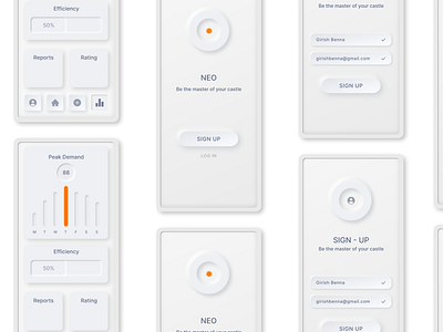 NeoMorphic Mobile App design figma mobile mobile app neomorphic referance ui ux