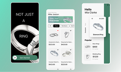 Jewelry App app branding design figma jewelry mobile mobile app ui ux