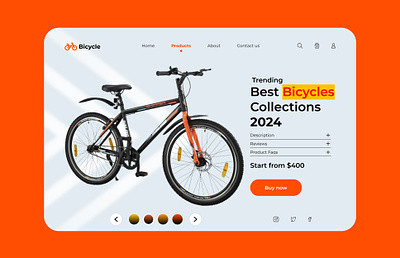 Bicycle - Ecommerce - Shopify Website Design - Web Design bicycle bicycle shop ecommerce website design electric bicycle graphic design haseebiz landing page design landing page ui product design shopified shopify shopify landing page shopify store shopify website design ui ux design web design web page design website design