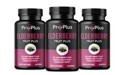 elderberry supplement label design protein powder