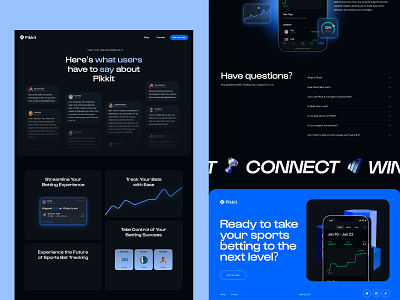 Pikkit Web Design branding dark theme design graphic design interaction design interface sports sports betting ui user experience user interface ux web web design web layout web marketing web page website website design website page