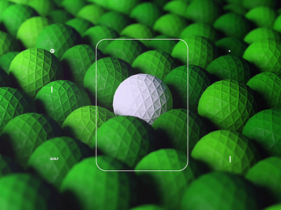 Golf Balls 3d animation balls branding golf graphic design green logo motion graphics ui visual white