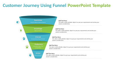 Customer Journey Using Funnel PowerPoint Template business management creative powerpoint templates powerpoint design powerpoint presentation powerpoint presentation slides powerpoint templates presentation design presentation template