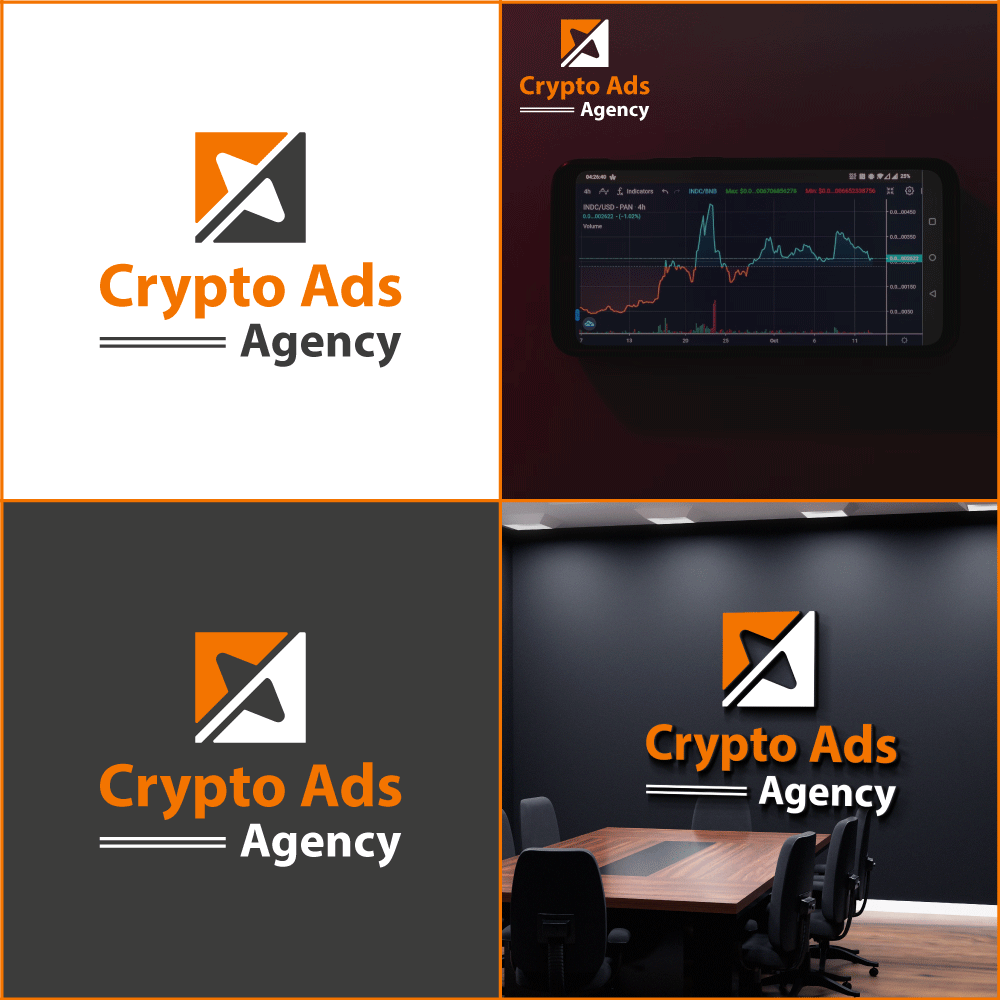 Logo for Crypto Ads Agency ads agency branding brandingdesign brandingkit crypto cryptocurrency design graphic design illustrator logo logodesign minimalist minimalist logo